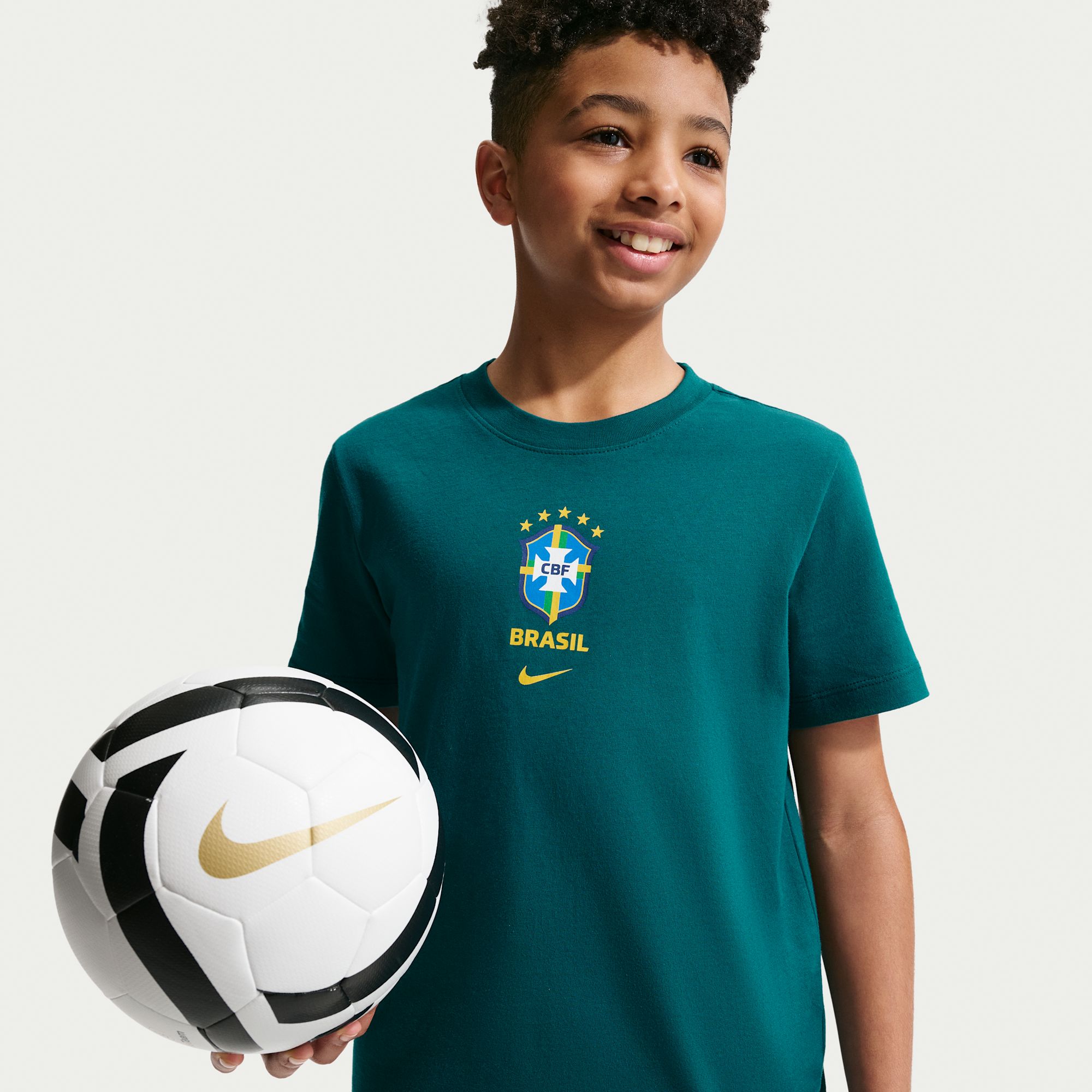 nike_IH2257-381_A Camisa Brasil Nike Verde Infantil - Imagem 1